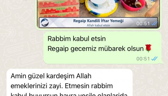 BAĞIŞÇILARIMIZDAN MESAJLAR