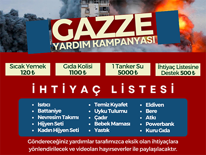 Gazze İhtiyaç Listesi